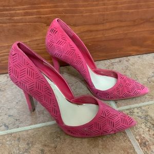 Jessica Simpson Suede Pink Pointy Heel